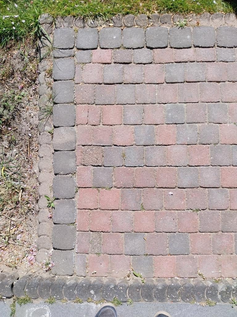 Terras stenen / beton klinkers, Tuin en Terras, Tegels en Klinkers, Ophalen, Gebruikt, Klinkers, Minder dan 5 m²