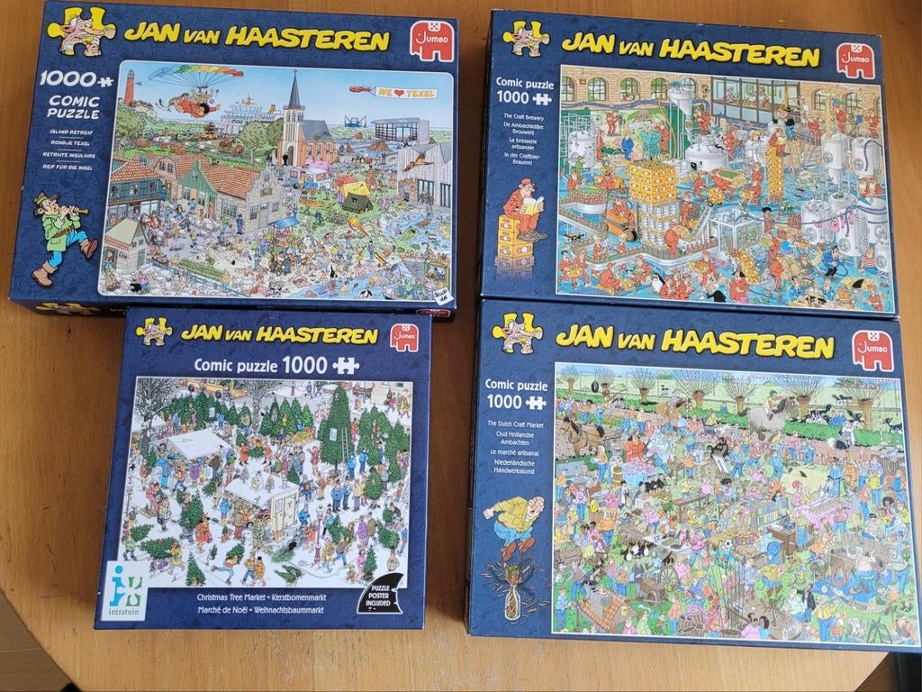 Jan van Haasteren Puzzelcollectie (10 stuks), Hobby en Vrije tijd, Denksport en Puzzels, Ophalen, 500 t/m 1500 stukjes, Gebruikt
