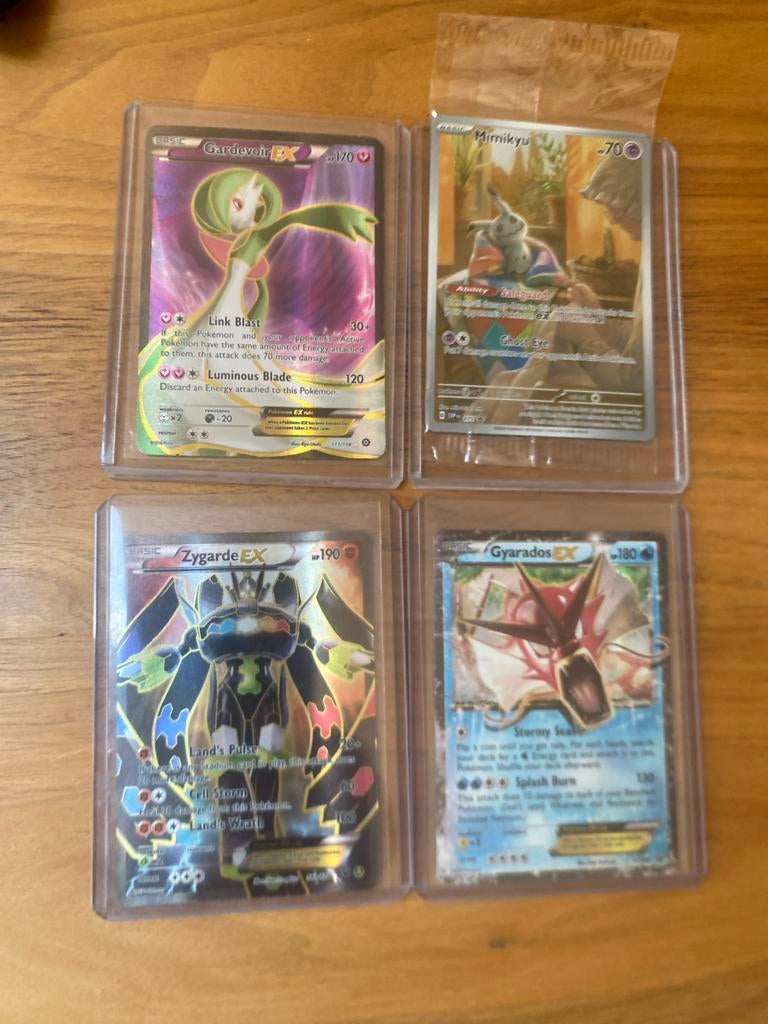 Pokémon EX Kaarten Bundel: Gardevoir, Mimikyu, Zygarde, Gyar, Ophalen, Zo goed als nieuw, Meerdere kaarten