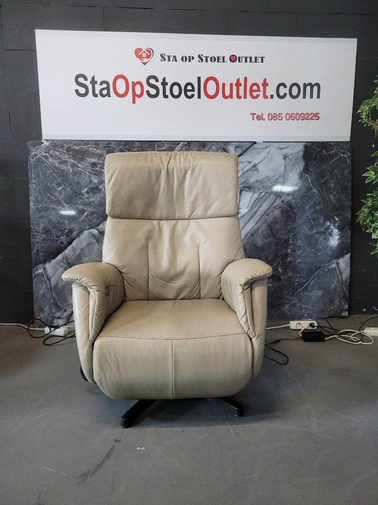 Staopstoel Goteborg Leder met lumbaalknop