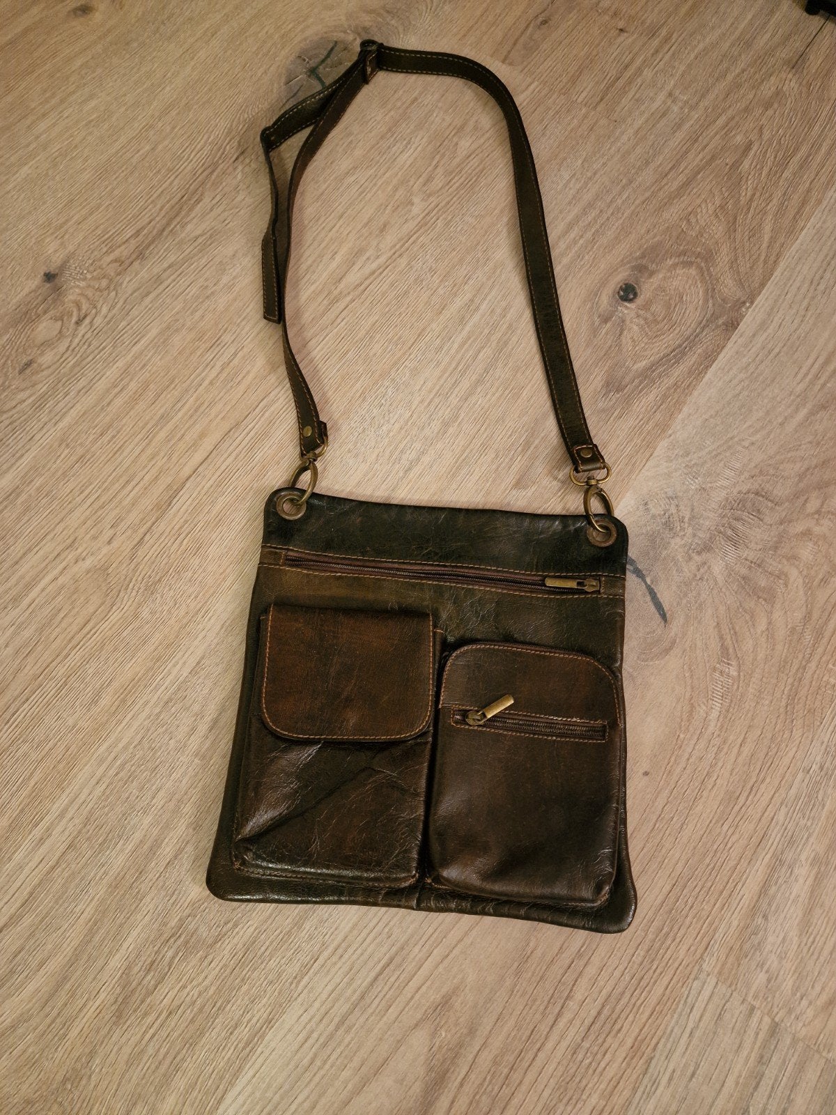 deze tas is echt gemaakt van leer., Ophalen, Nieuw, Bruin, Schoudertasje