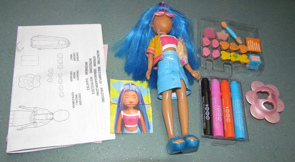Make-up pop met afwasbare make-up en accessoires, Ophalen of Verzenden, Zo goed als nieuw, Overige typen