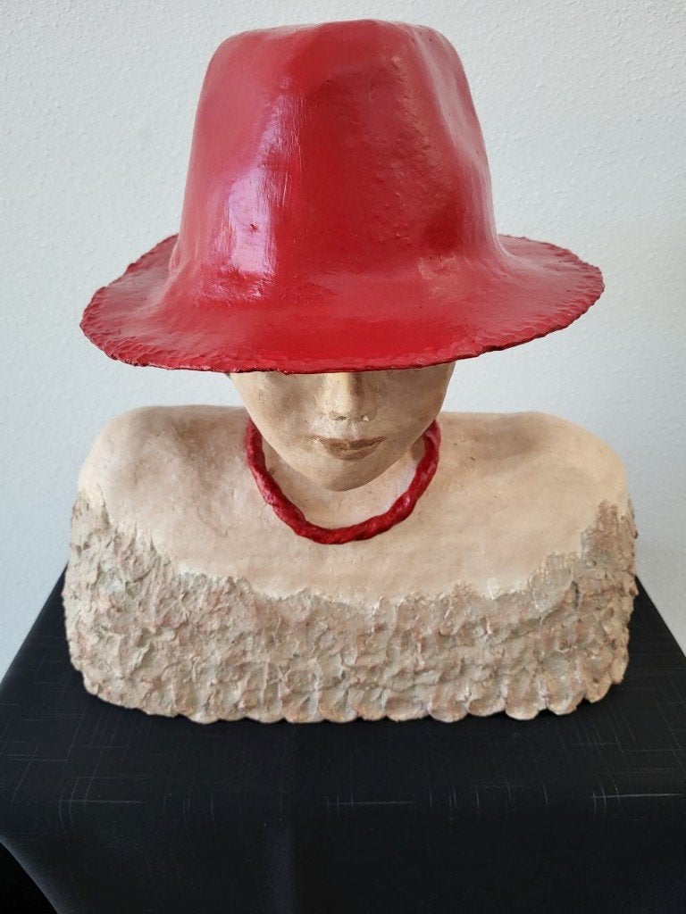 TORSO RODE HOED, beeld, keramiek, Ophalen, Nieuw, Mens