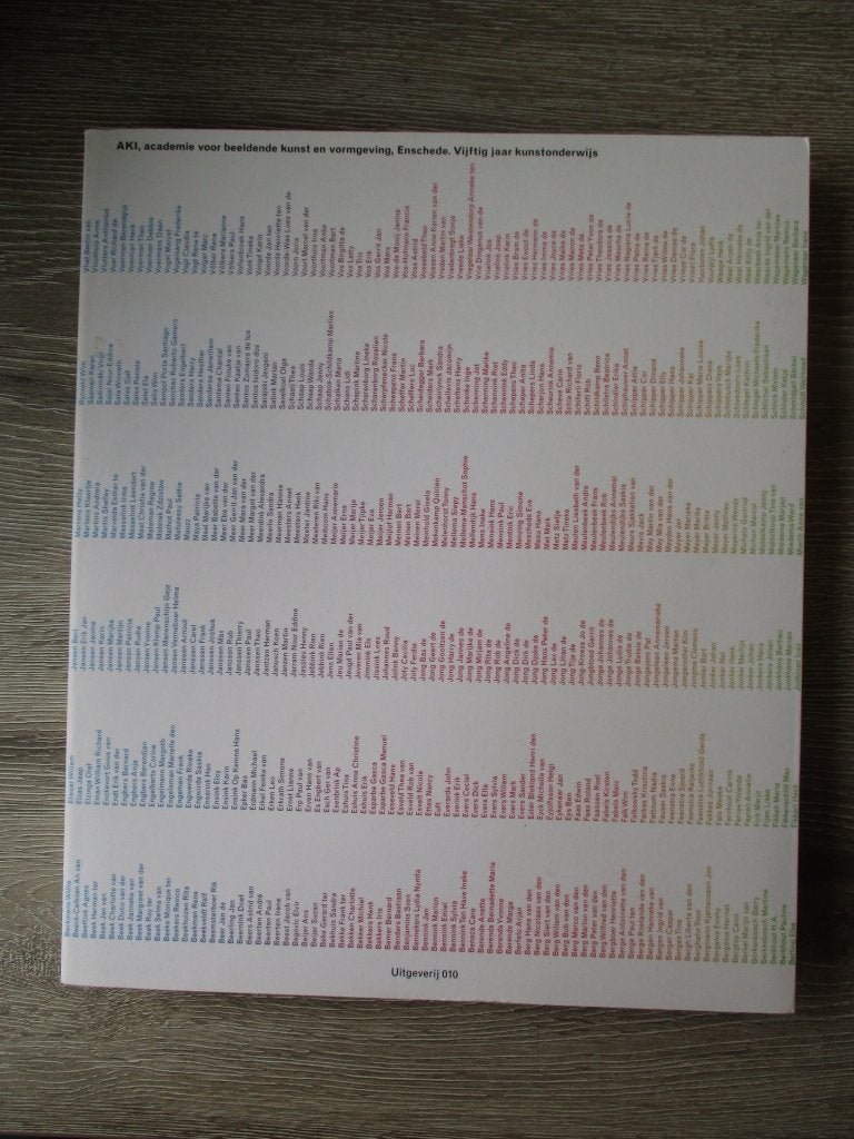 AKI, academi voor beeldende kunst en vormgeving, Enschede., Ophalen of Verzenden, Gelezen