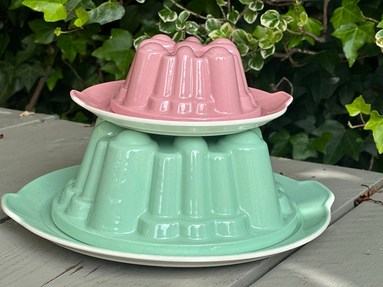 Petrus Regout Pastel Servies - Gelei- of Puddingvormen, Antiek en Kunst, Ophalen of Verzenden