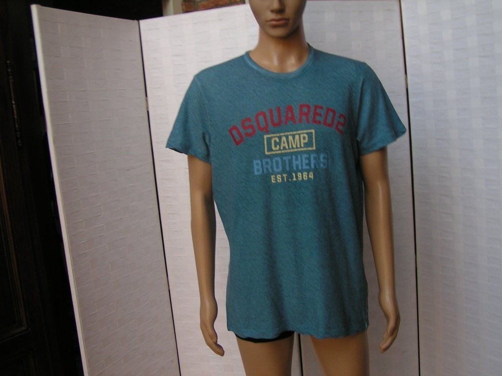 DSQUARED t-shirt,Mt L topstaat, Maat 52/54 (L), Tweedehands, Dsquared2, Blauw