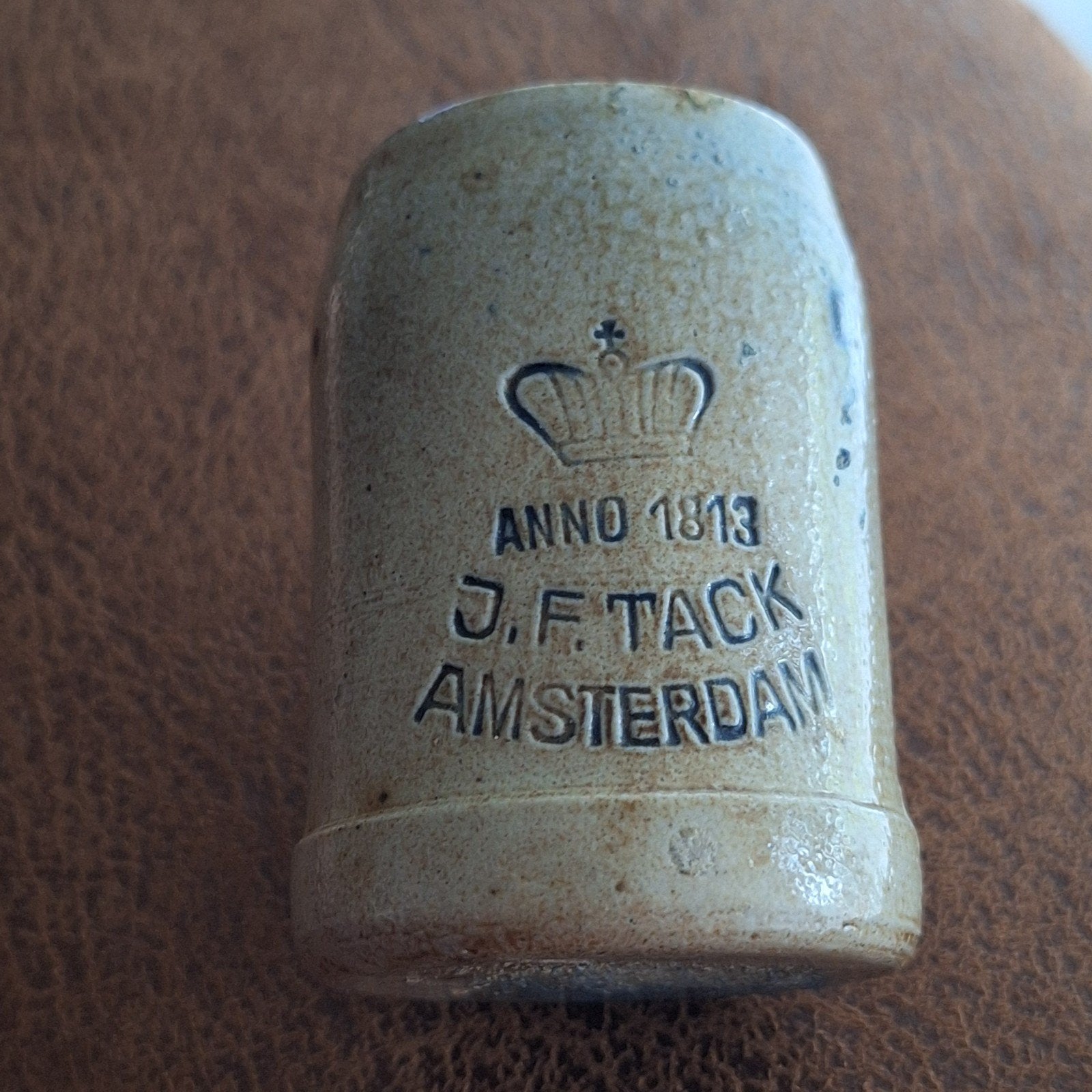 Tack Amsterdam oud mosterd potje, Ophalen of Verzenden