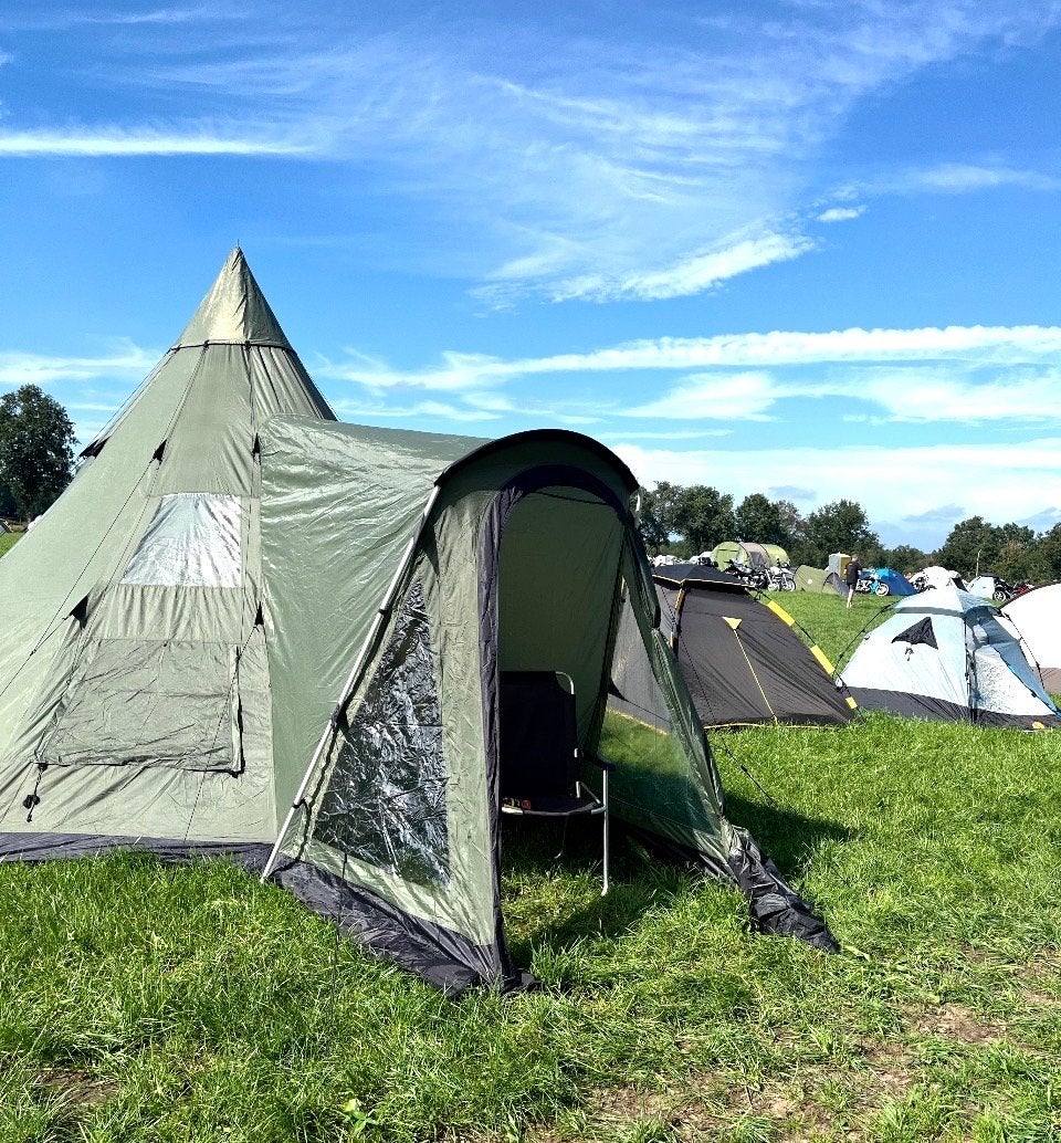 Ruime Camp Feuer tipi tent met “tunnelsluis”, Ophalen, Gebruikt, Tot en met 6