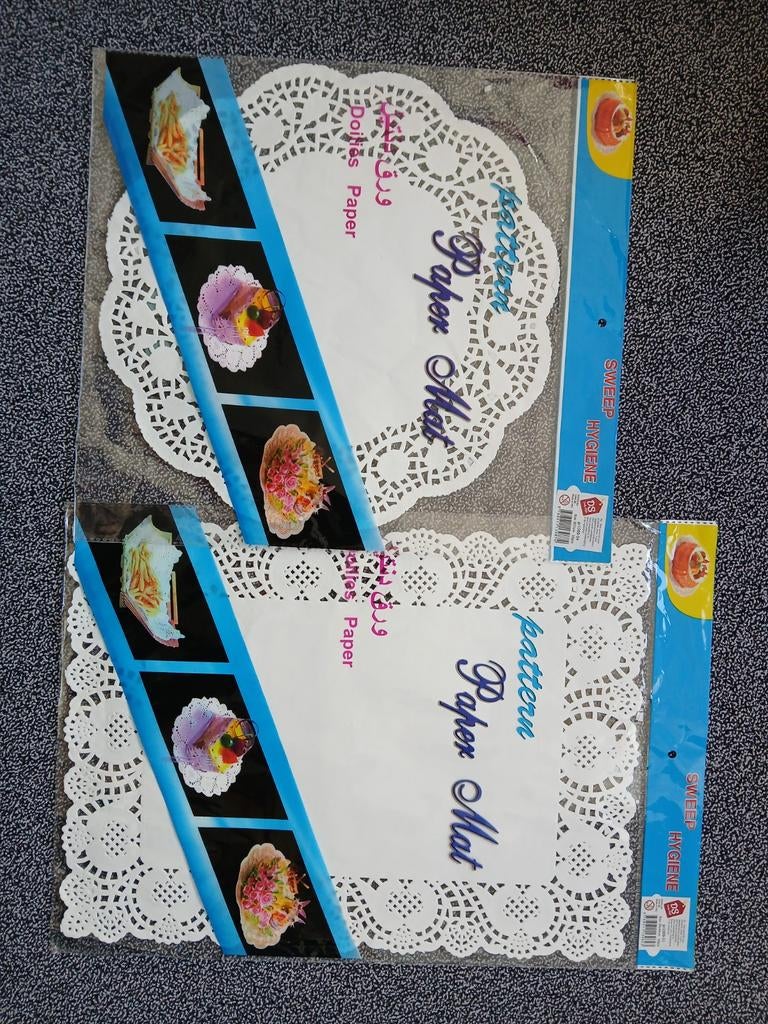 Papieren placemats met patroon voor in taartdozen, Ophalen of Verzenden, Nieuw