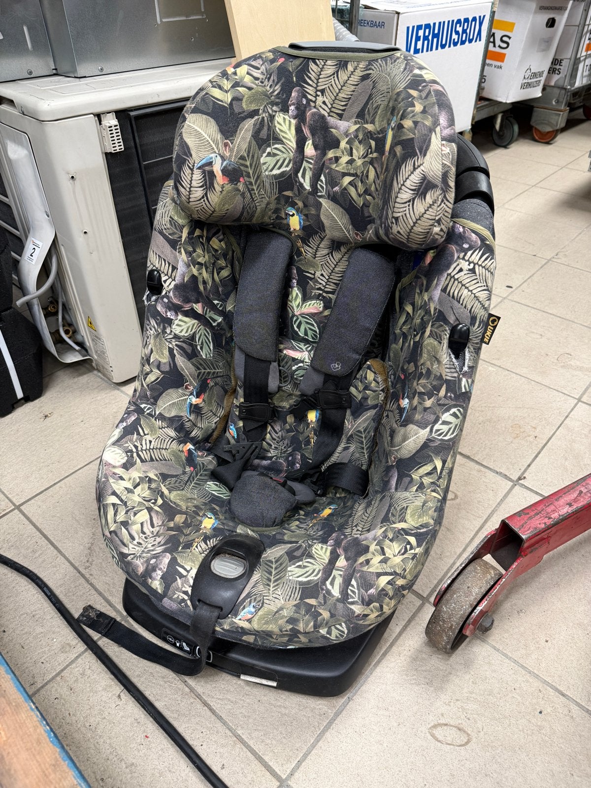 Jungle print autostoel met Isofix, Overige merken, Gebruikt, 9 t/m 36 kg, Isofix