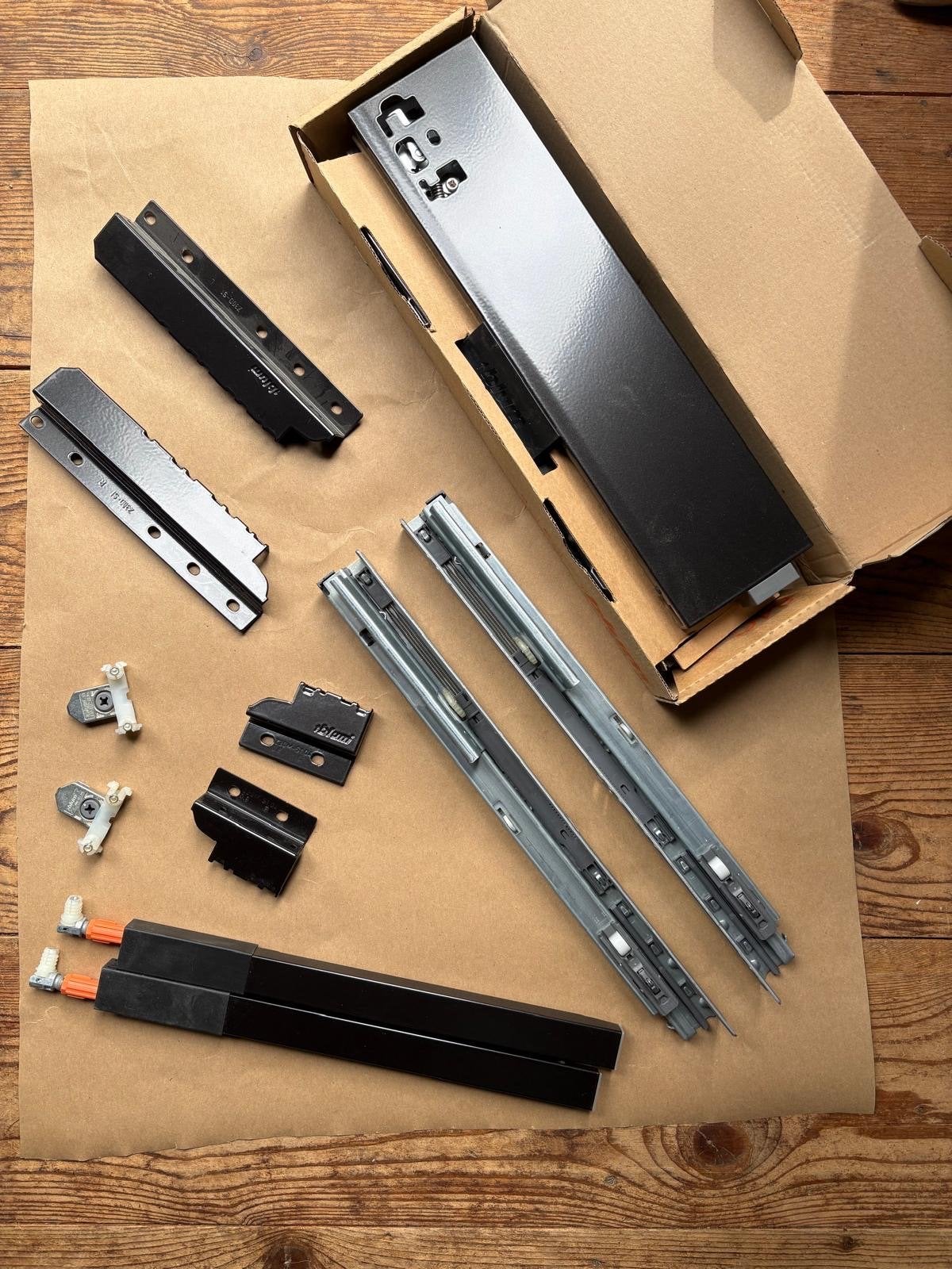 Blum Legrabox ladegeleiders en ladezijden, nieuw, Ophalen of Verzenden, Nieuw