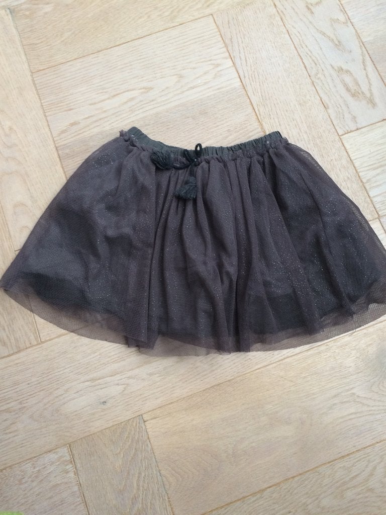 Leuk grijs tule glitter rokje Zara maat 110 - zgan, Meisje, Ophalen of Verzenden, Zo goed als nieuw, Zara