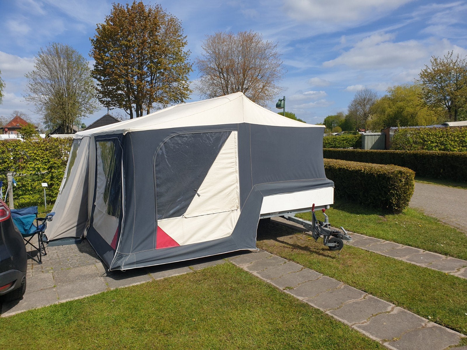 combi-camp venezia met voortent, Ophalen