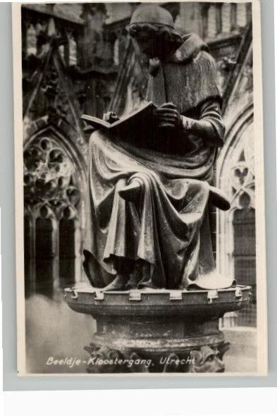 Utrecht Kloostergang beeldje Lezende Monnik TAZET No 17, Ophalen of Verzenden, 1940 tot 1960, Ongelopen, Utrecht