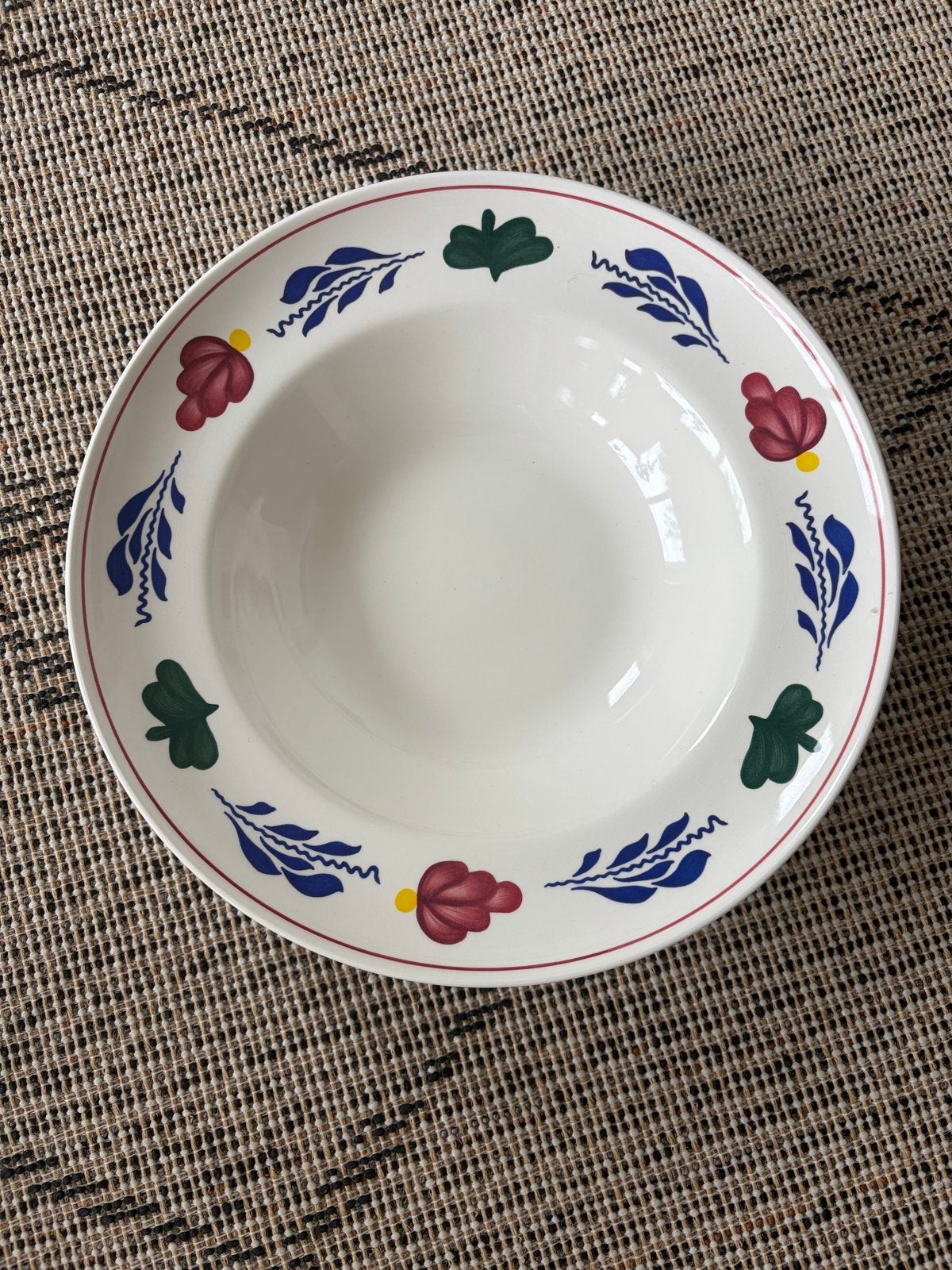 Boerenbont schaal / fruitschaal nieuwstaat - 28 cm, Ophalen, Overige merken, Keramiek, Landelijk/Boerenbont