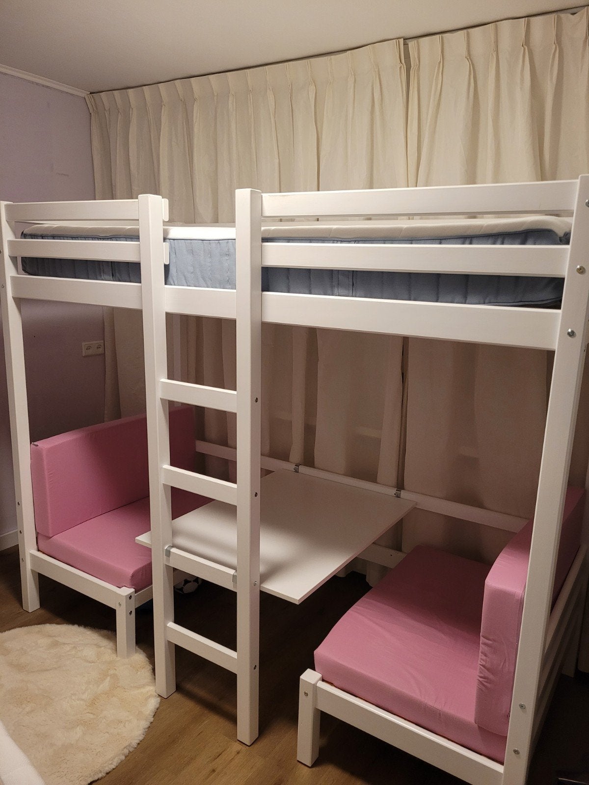 Hoogslaper met zitje, Kinderen en Baby's, Kinderkamer | Stapelbedden en Hoogslapers, Ophalen, Gebruikt, Hoogslaper