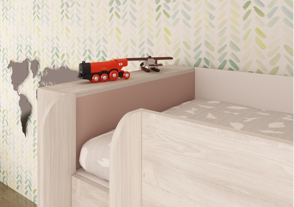 Maxim Multifunctioneel Stapelbed - 90x190 - Oudroze, Niet ingevuld, Niet ingevuld, Niet ingevuld