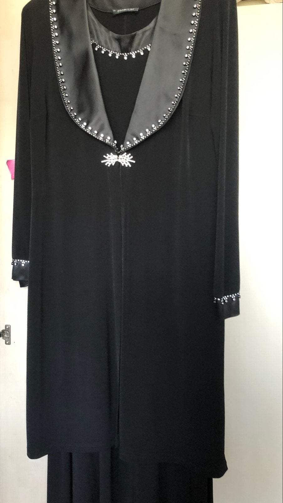 Elegante 2-delige avondjurk XL - Zo goed als nieuw, Galajurk, Zwart, Maat 46/48 (XL) of groter, Ophalen of Verzenden