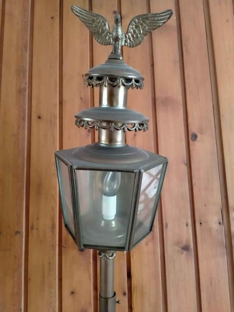 Set van 2 originele oude koetslampen met adelaar, Ophalen of Verzenden