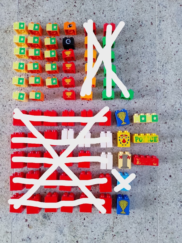 Lego Duplo 4 nops en 8 nops blok (verschillende), Ophalen of Verzenden, Gebruikt, Losse stenen, Duplo