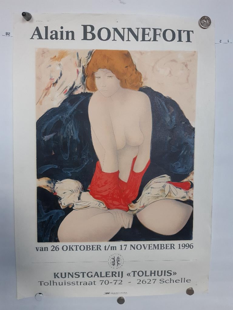 Originele poster Alain Bonnefoit Tolhuis Schelle, Rechthoekig Staand, Verzenden, Zo goed als nieuw, A1 t/m A3
