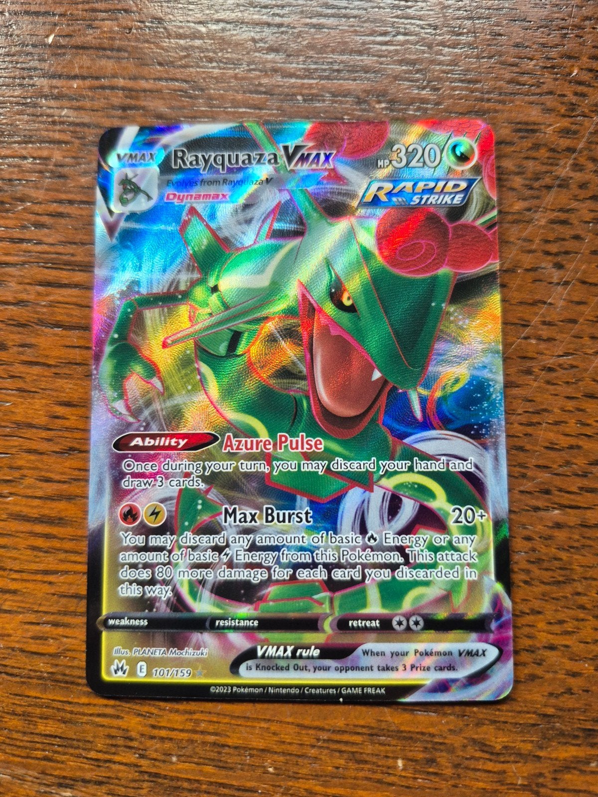 Pokemon Rayquaza VMAX Crown Zenith kaart, Hobby en Vrije tijd, Verzamelkaartspellen | Pokémon, Ophalen of Verzenden, Zo goed als nieuw