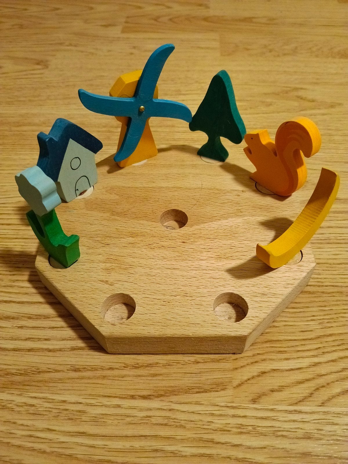 Grimms houten stekers met vintage stekerhouder, Verzenden, Zo goed als nieuw, Overige typen