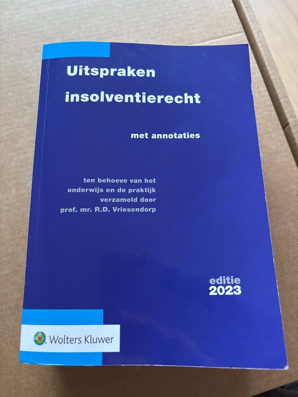 Uitspr. Insolventierecht 2023 - Wolters Kluwer, Ophalen of Verzenden, Gamma, Zo goed als nieuw, WO