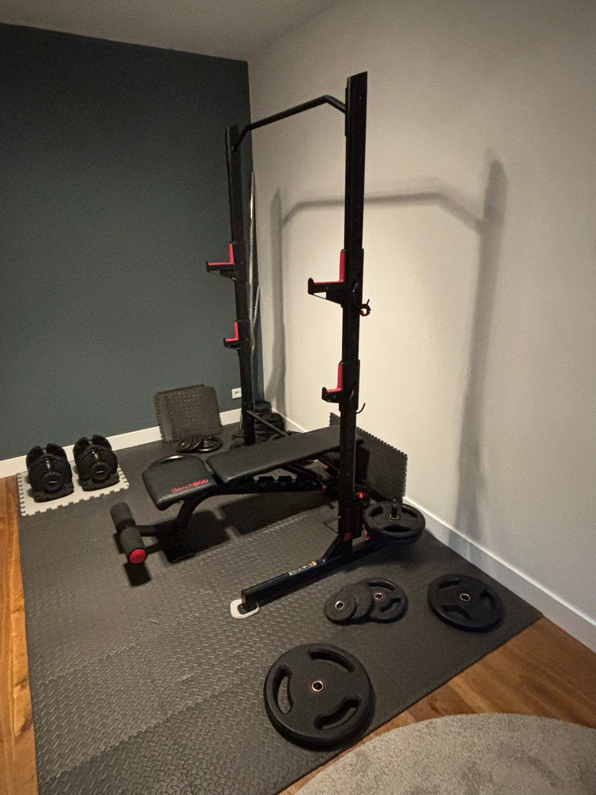 Complete Fitness Set/Home Gym: Bank, Dumbells & Squatrack, Ophalen, Zo goed als nieuw, Benen, Dumbbell