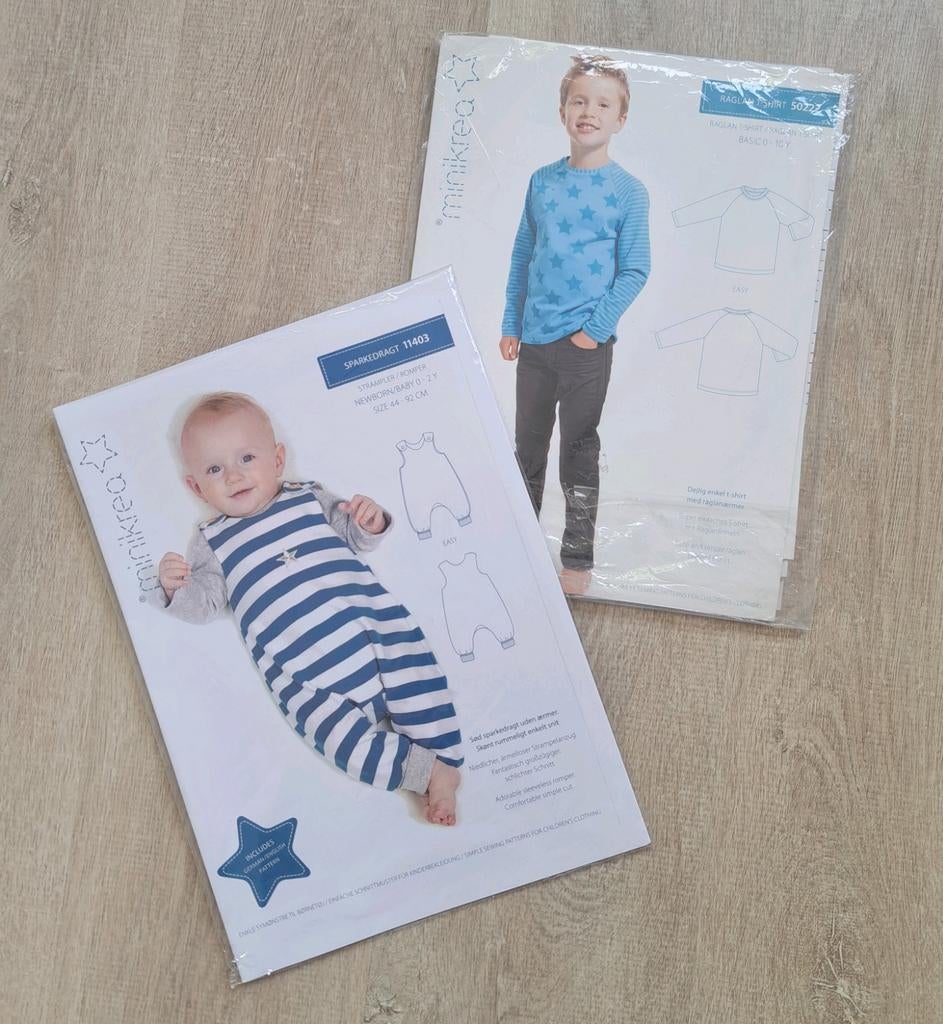 Minikrea naaipatronen babypakje en longsleeve, Ophalen of Verzenden, Zo goed als nieuw, Overige typen