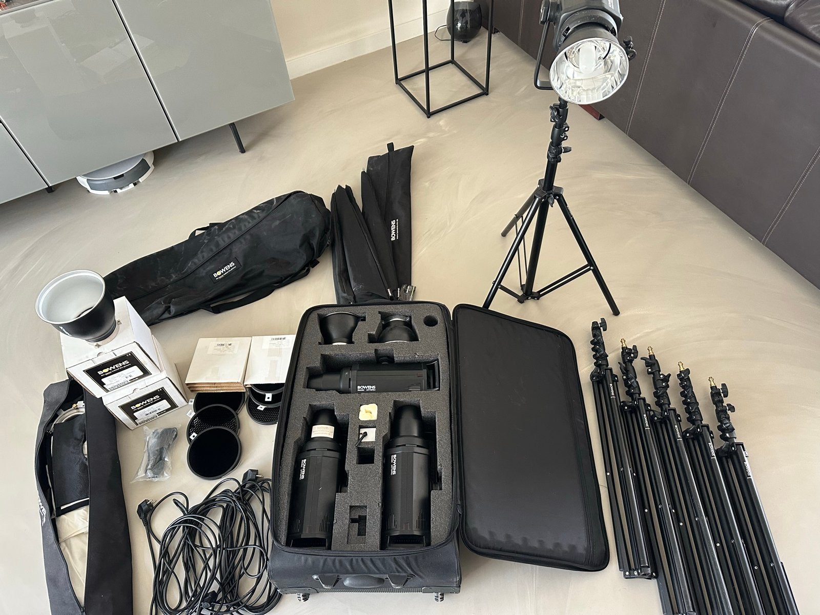 Bowens Prof. Flitsset (4 lampen)met Remote Triggered, Overige merken, Flitser, Ophalen, Gebruikt