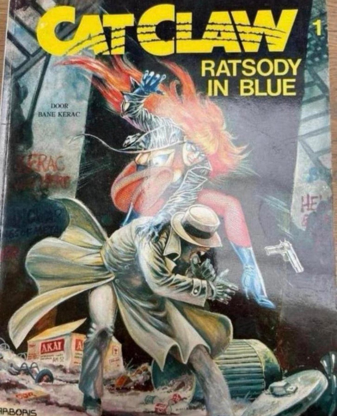 Cat Claw 1. Ratsody in blue Arboris 1992 Goed, Eén stripboek, Ophalen of Verzenden, Gelezen