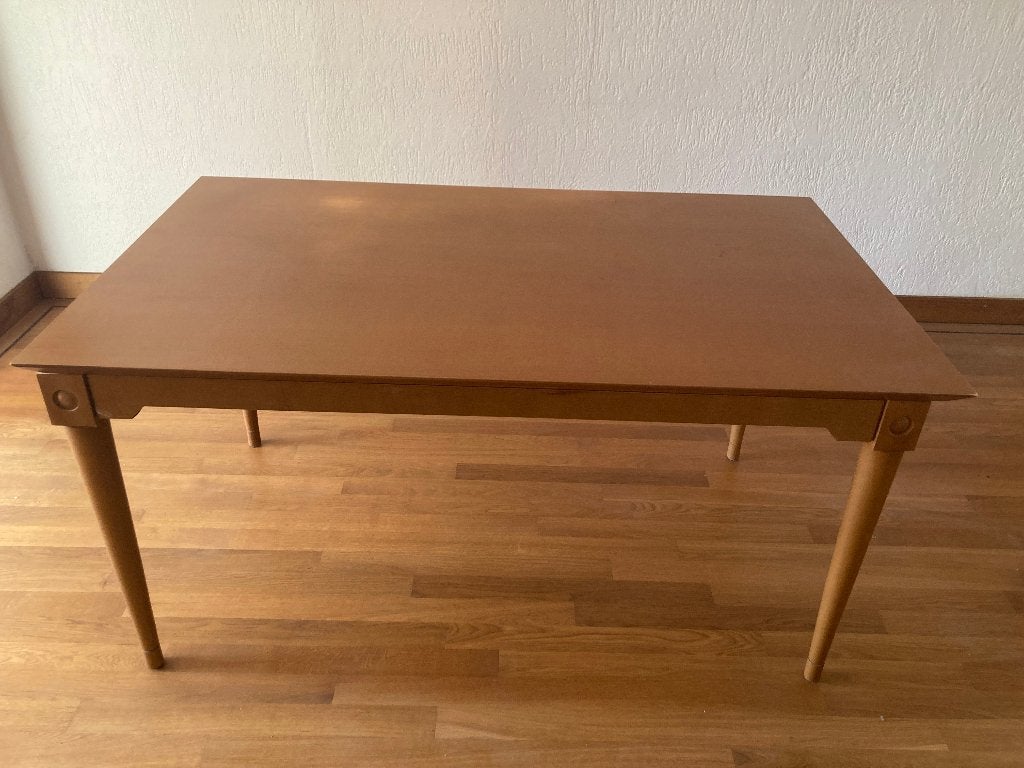 houten eettafel teak hout teakhouten rechthoekige tafel, Huis en Inrichting, Gebruikt, Klassiek, Teakhout, 150 tot 200 cm
