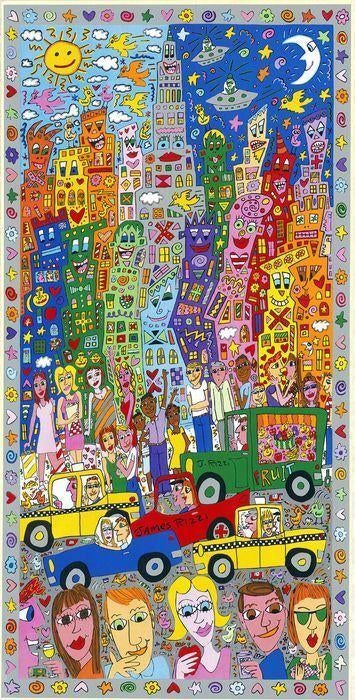 James Rizzi Poster City that never sleeps signed (#0417.01), Verzenden