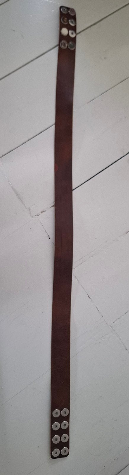 Noosa riem leder bruin maat 95 Z.G.A.N., Echt leder, 90 tot 100 cm, Tailleriem, Ophalen of Verzenden