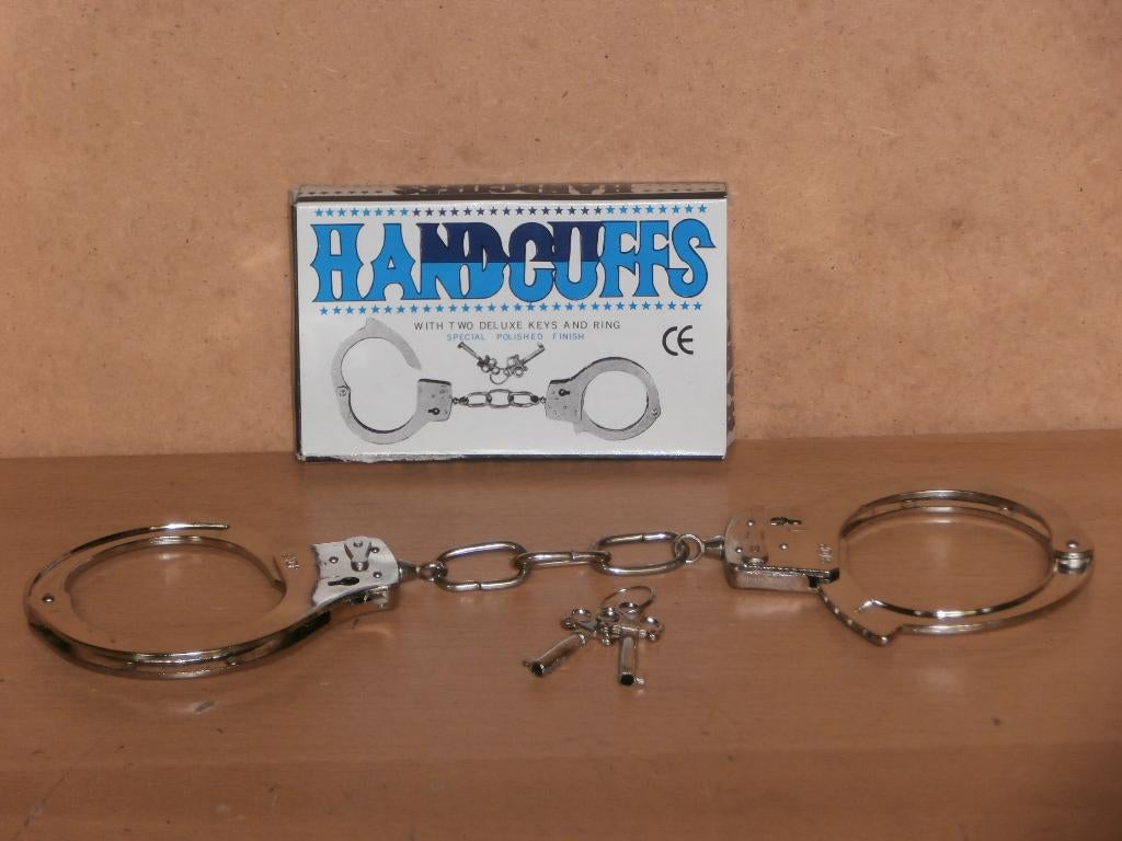 Handboeien Creative handcuffs dubbele lock & 2 sleutels rvs, Ophalen of Verzenden, Nieuw