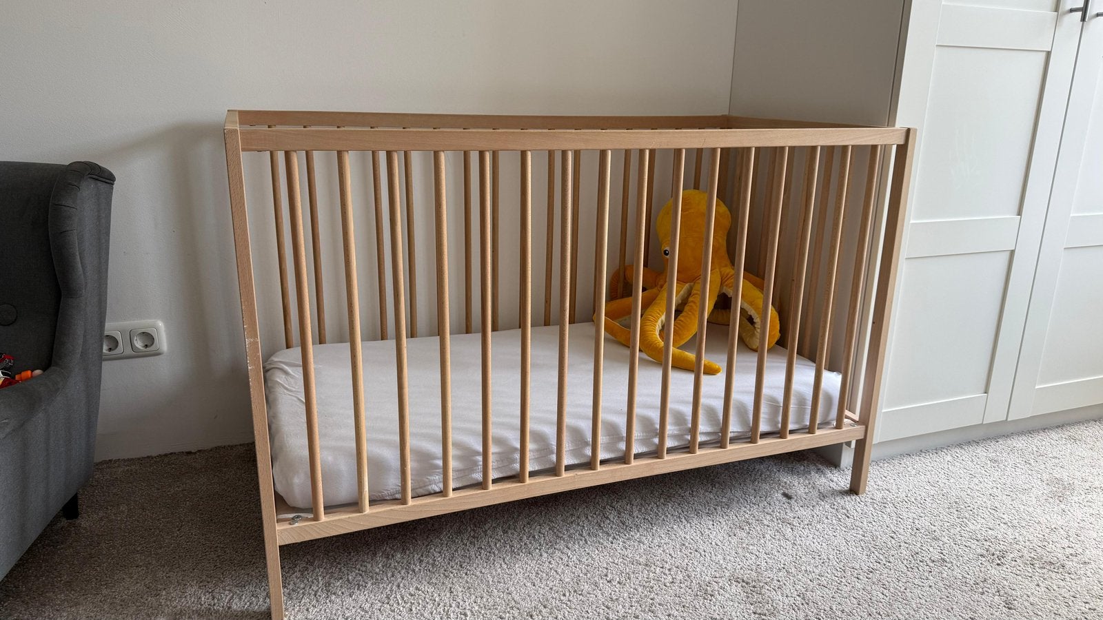 Ikea ledikant, Ophalen, Zo goed als nieuw, Minder dan 140 cm, Minder dan 70 cm