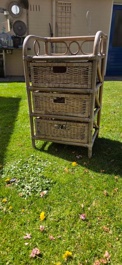 Rotan ladekastje, Ophalen, Gebruikt, 3 of 4 laden, Minder dan 100 cm