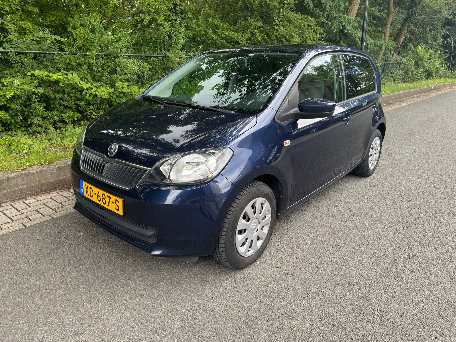 Skoda Citigo 1.0 T 55KW 2012 Blauw, Auto's, 74 pk, Bedrijf, Handgeschakeld, Geïmporteerd