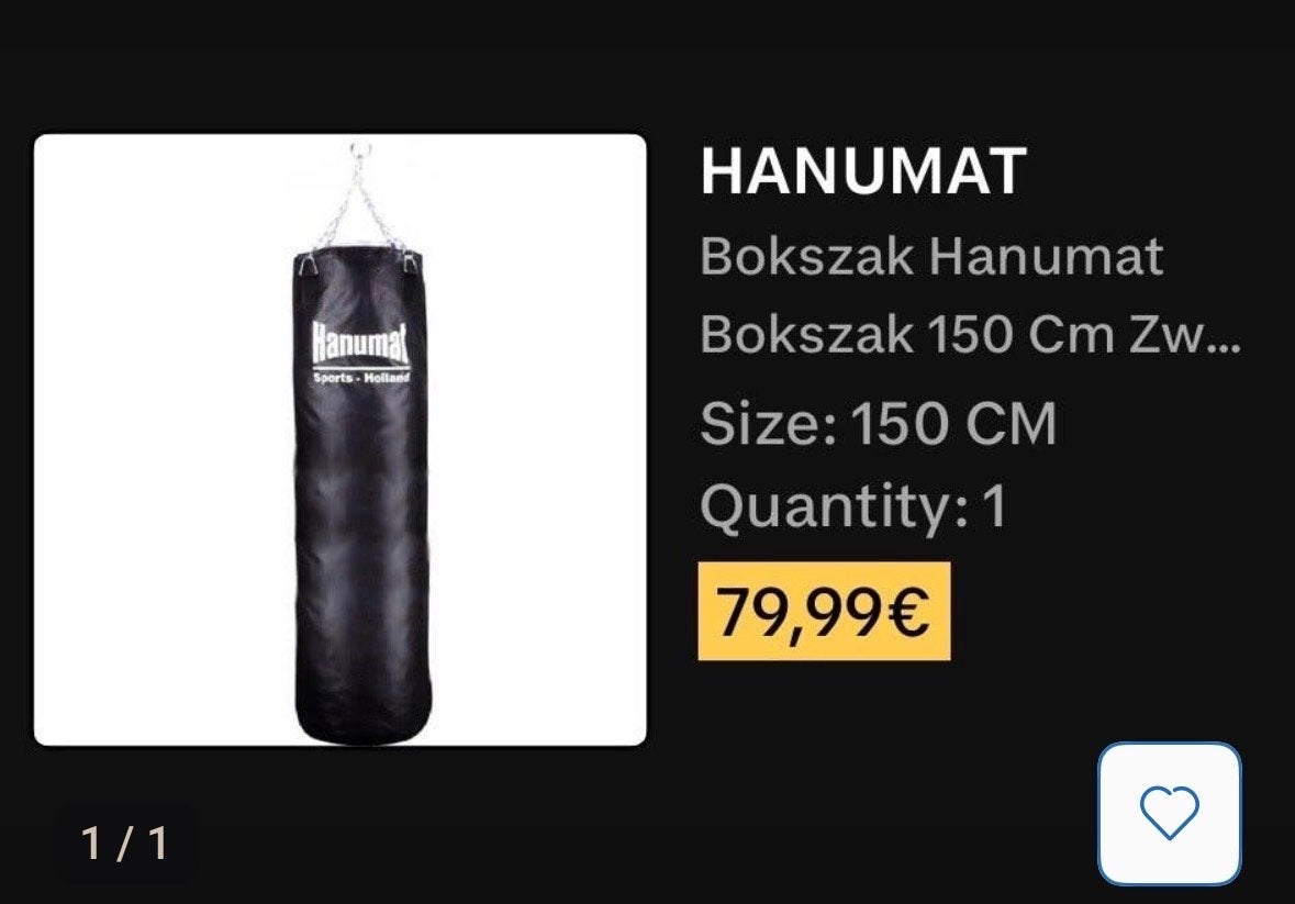 Nieuwe Hanumat Bokszak 150 cm - Ideaal voor Vechtsport, Sport en Fitness, Vechtsporten en Zelfverdediging, Ophalen, Nieuw, Overige