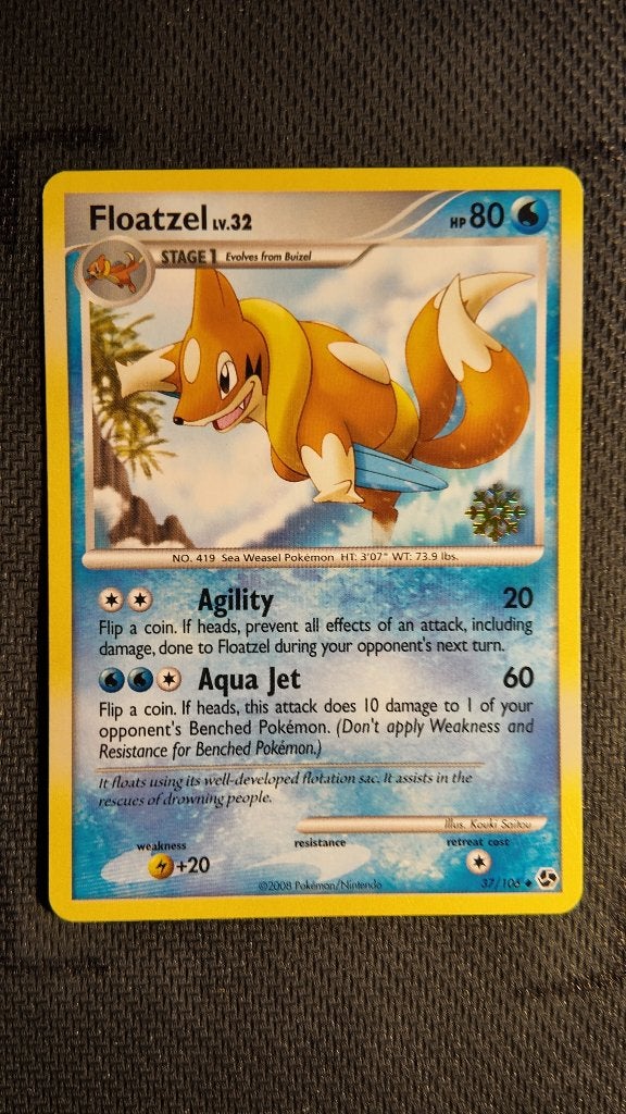 floatzel 37 snowflake | Pokemon kaart, Ophalen, Losse kaart