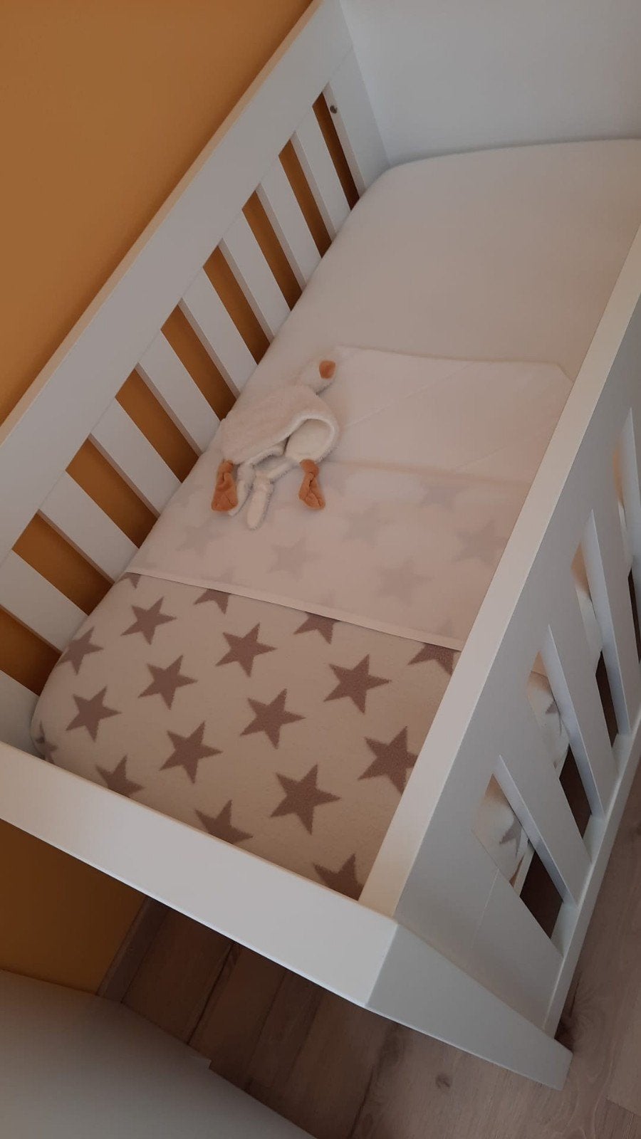 Ledikant/ledikantje Interbaby Miami, wit, Kinderen en Baby's, Ophalen, Gebruikt, Minder dan 140 cm, Matras