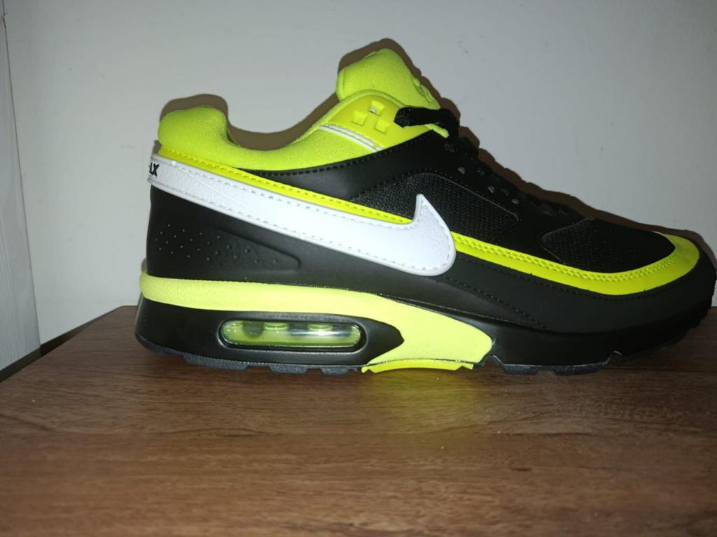 Nike Air Max BW Sneakers - Zwart/Neon Geel - Maat 45, Zwart, Nike, Nieuw, Ophalen of Verzenden