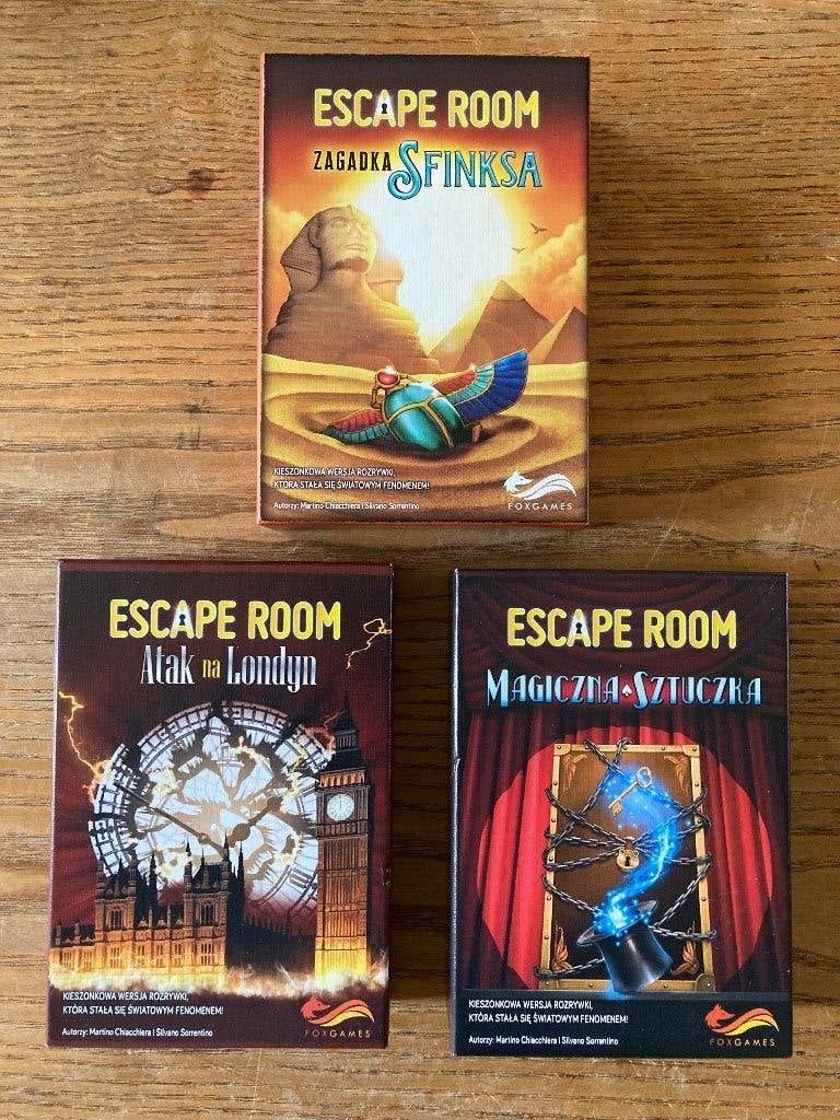 3x Foxgames Escape Room nieuw 1-6 splrs, 12+jr pools, polski, Vijf spelers of meer, Ophalen of Verzenden, Nieuw, Foxgames