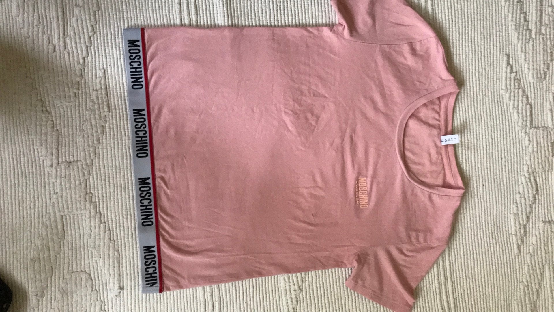 Top Moschino, Ophalen of Verzenden, Zo goed als nieuw, Korte mouw, Roze