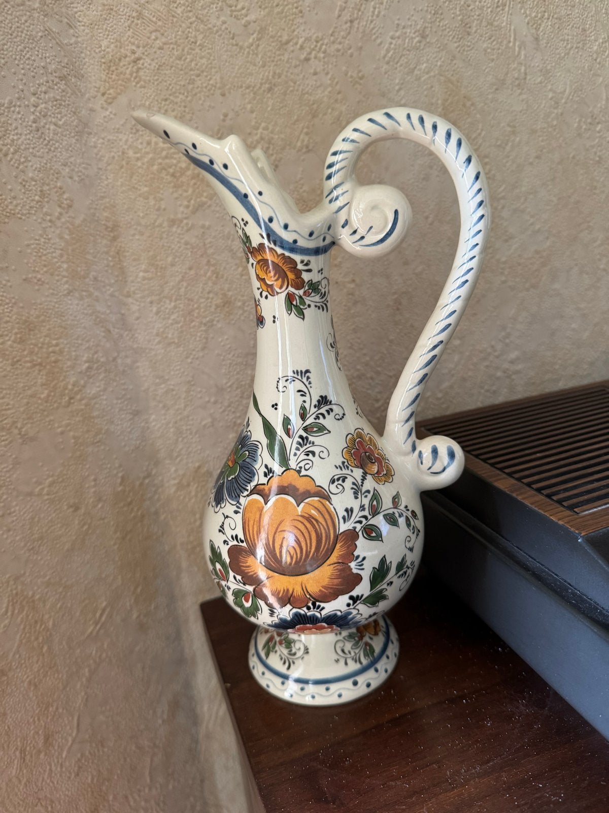 Prachtige Delfts Hollandse vaas, 23 cm hoog, handgemaakt, Antiek en Kunst, Antiek | Vazen, Ophalen