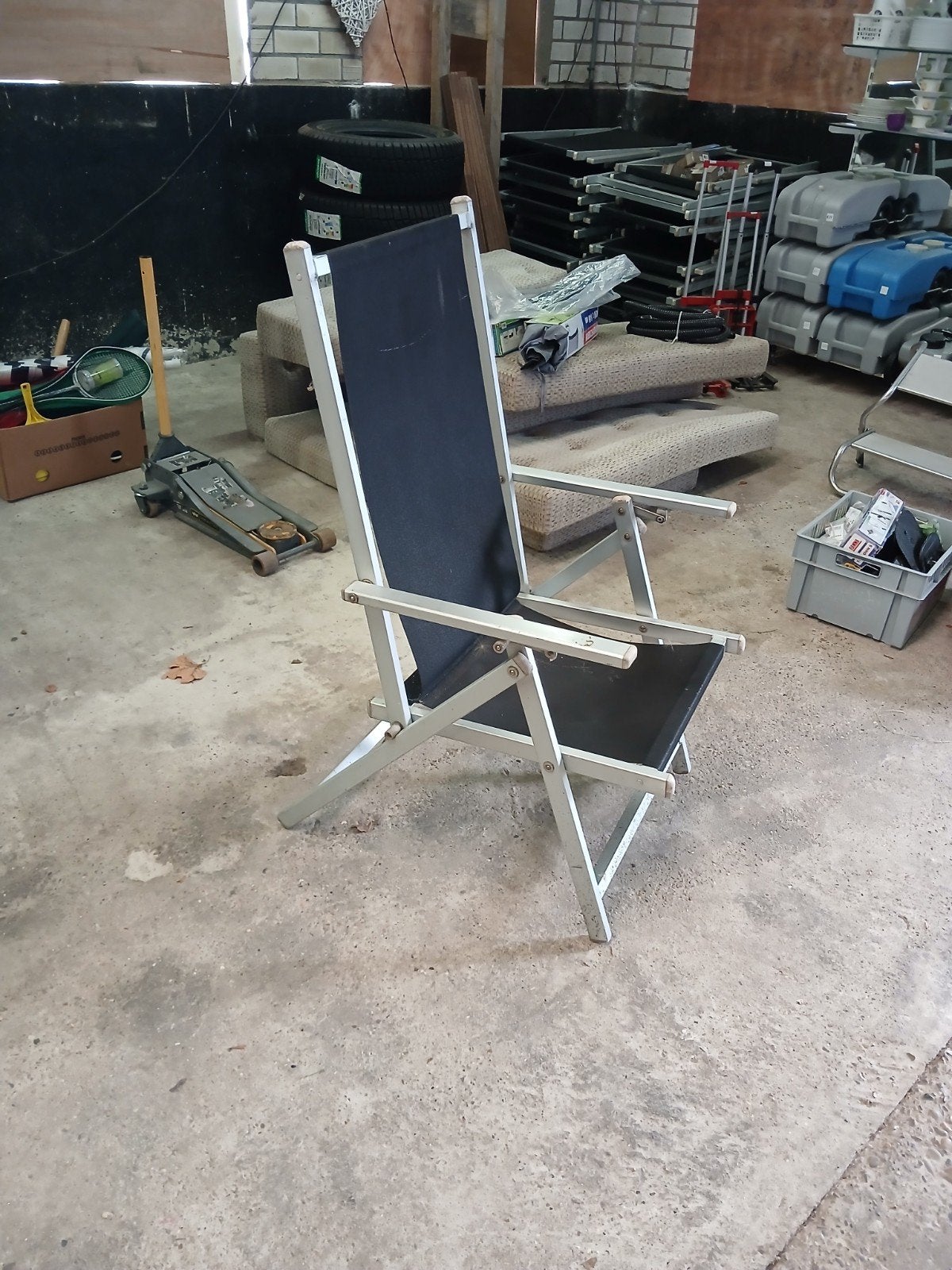 Partij strandstoelen / tuinstoelen Inklapbaar & Verstelbaar, Tuin en Terras, Ophalen, Gebruikt, Metaal, Verstelbaar
