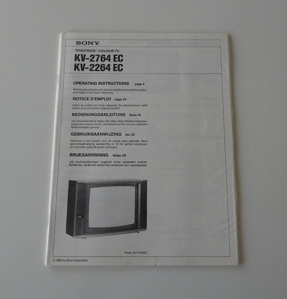 Vintage Sony Trinitron Handleiding, Audio, Tv en Foto, Vintage Televisies, Zo goed als nieuw, Sony, Ophalen