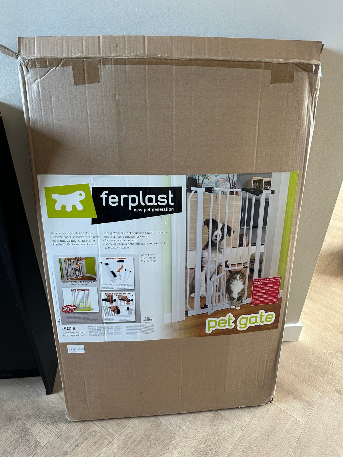 Ferplast honden (trap) hekje pet gate -73x105cm -nieuw, Ferplast, Ophalen of Verzenden, Nieuw, Overige typen