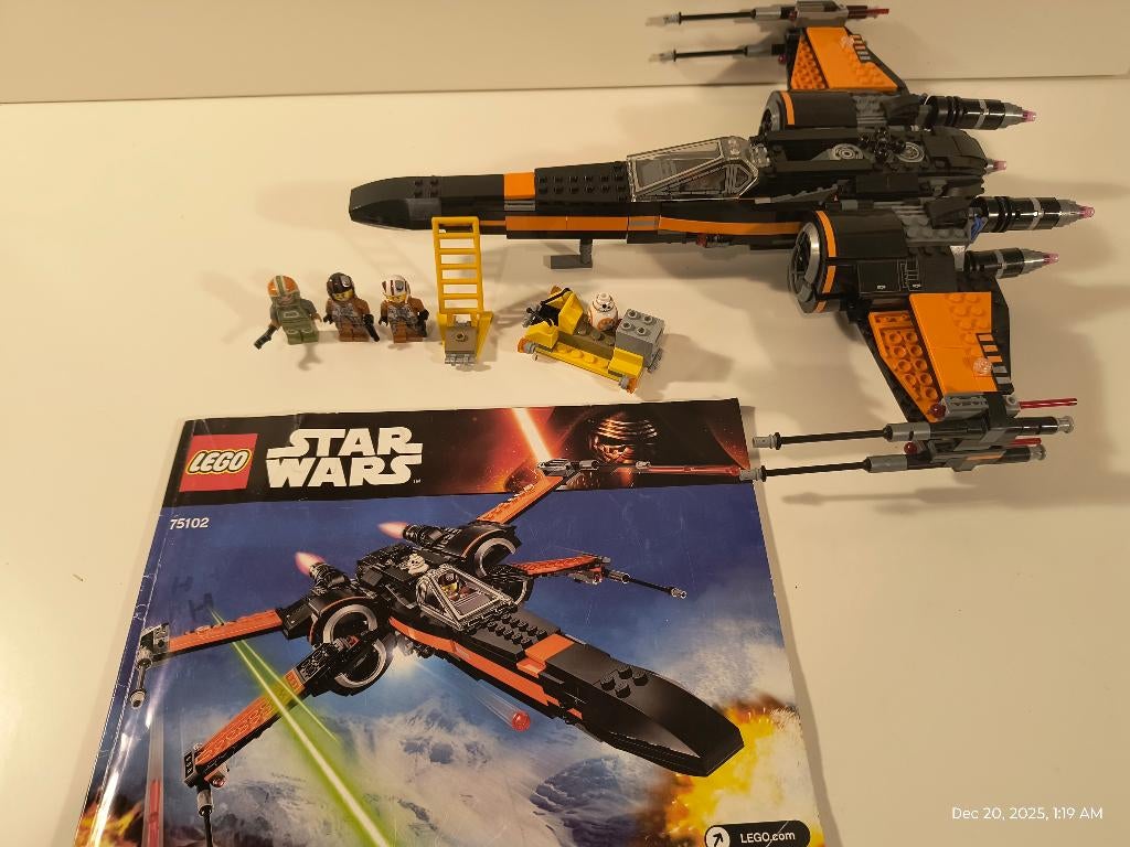 LEGO Star Wars 75102 Poe's X-Wing Fighter compleet set, Kinderen en Baby's, Speelgoed | Duplo en Lego, Ophalen of Verzenden, Zo goed als nieuw